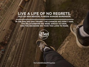 Live a Life of No Regrets